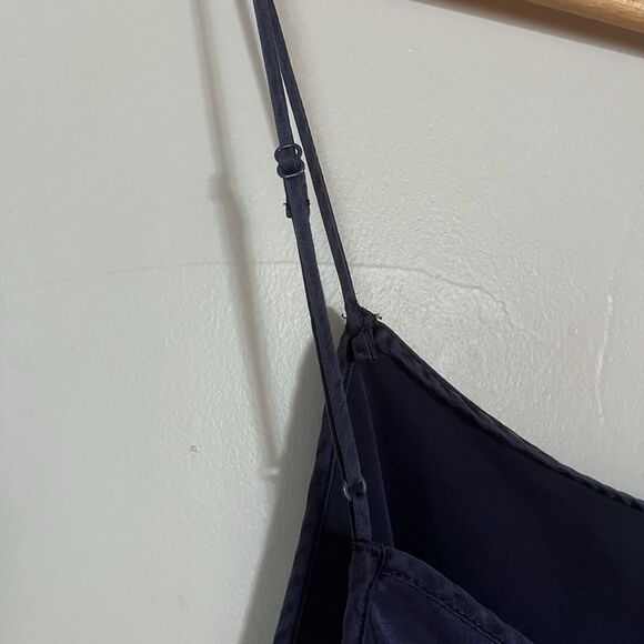 Victoria's Secret 100% SILK Classic Baby Doll Lingerie Chemise, Navy Blue Sz M - Picture 6 of 10